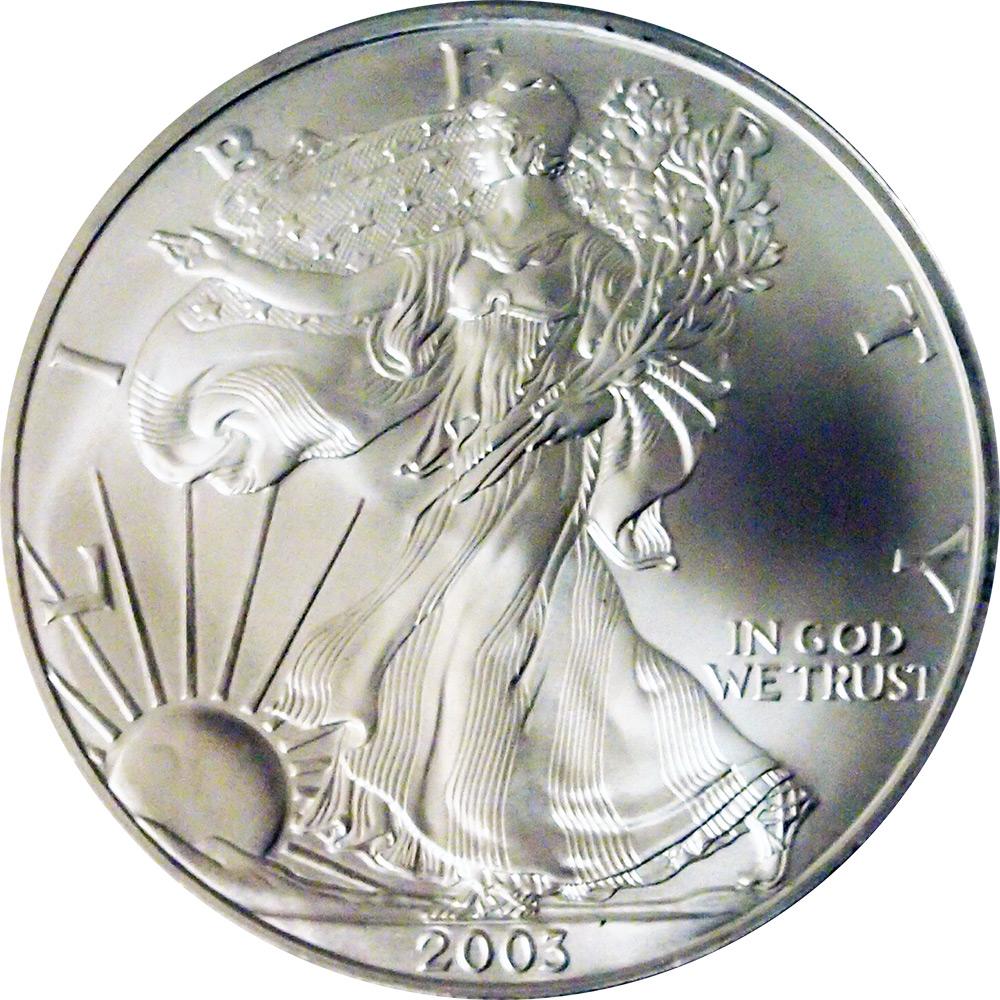 2003 American Silver Eagle Dollar BU 1oz Silver Uncirculated Coin