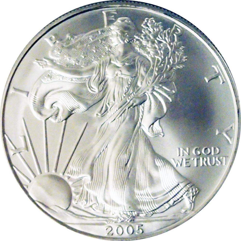 2005 American Silver Eagle Dollar BU 1oz Silver Uncirculated Coin