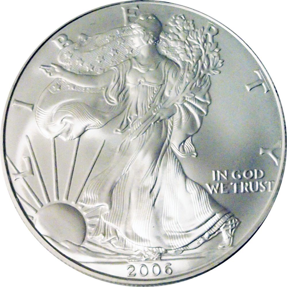 2006 American Silver Eagle Dollar BU 1oz Silver Uncirculated Coin - $46.99