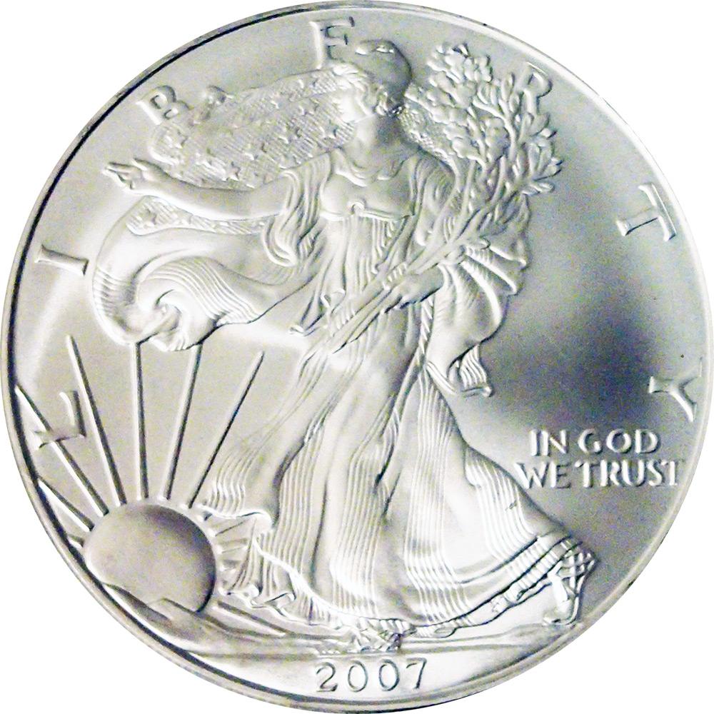 2007 American Silver Eagle Dollar BU 1oz Silver Uncirculated Coin