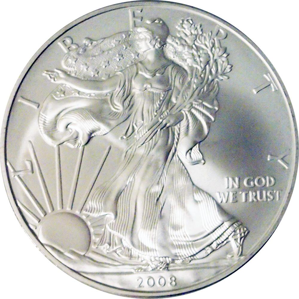 2008 American Silver Eagle Dollar BU 1oz Silver Uncirculated Coin
