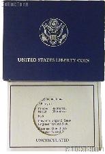 1986 Statue of Liberty Centennial Commemorative Uncirculated Half Dollar OGP Replacement Box and COA