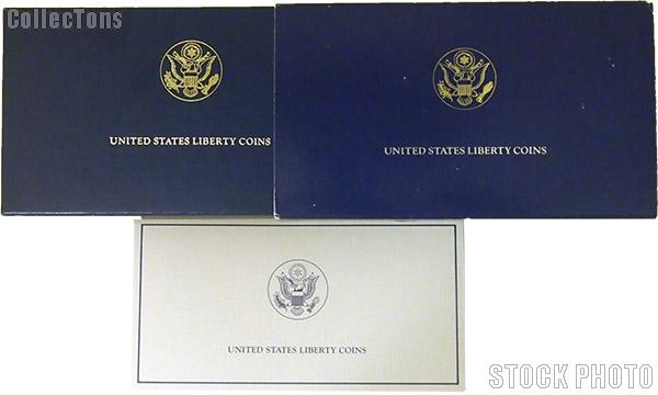 1986 Statue of Liberty Centennial Commemorative Proof Three Coin Set OGP Replacement Box and COA