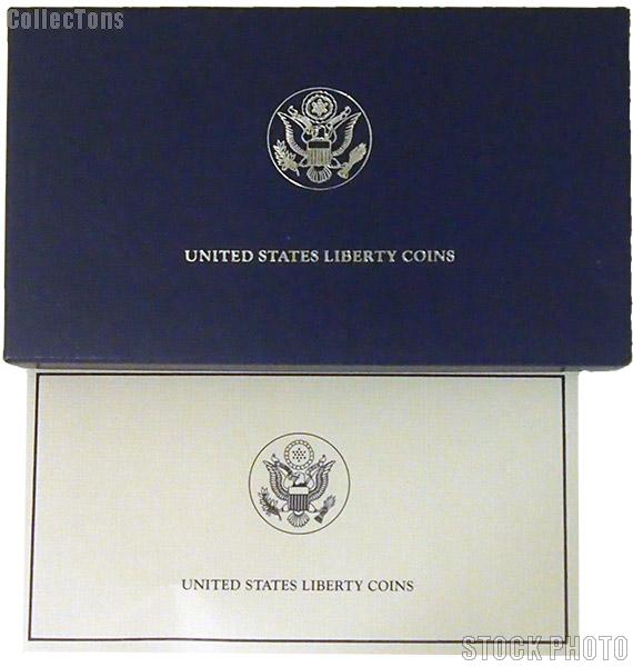 1986 Statue of Liberty Centennial Commemorative Uncirculated Two Coin Set OGP Replacement Box and COA