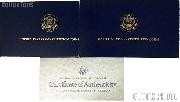 1987 U.S. Constitution Bicentennial Commemorative Uncirculated Silver Dollar and Gold Five Dollar OGP Replacement Box and COA