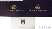 1989 Congress Bicentennial Commemorative Uncirculated Three Coin Set OGP Replacement Box and COA