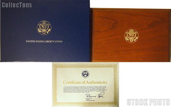 1986 Statue of Liberty Centennial Commemorative Six Coin Set OGP Replacement Box and COA