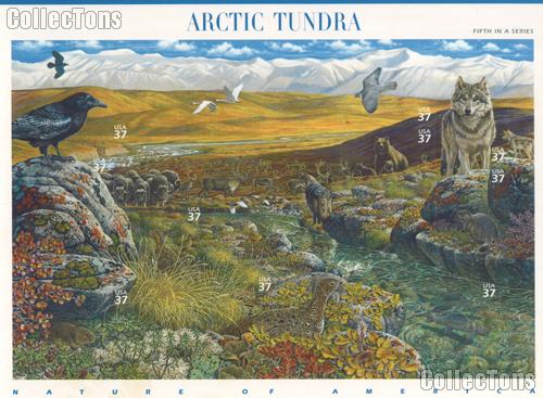 2003 Arctic Tundra 37 Cent US Postage Stamp Unused Sheet of 10 Scott #3802