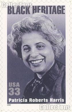 2000 Patricia Roberts Harris 33 Cent US Postage Stamp Unused Sheet of 20 Scott #3371
