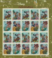 2005 Celebration - Art of Disney 37 Cent US Postage Stamp Unused Sheet of 20 Scott #3912 - #3915