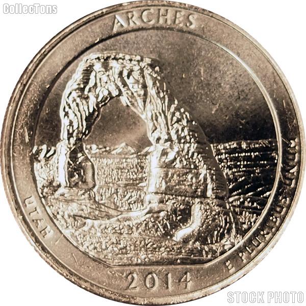 2014-P Utah Arches National Park Quarter GEM BU America the Beautiful