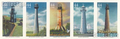 2009 Gulf Coast Lighthouses 44 Cent US Postage Stamp Unused Sheet of 20 Scott #4409 - #4413