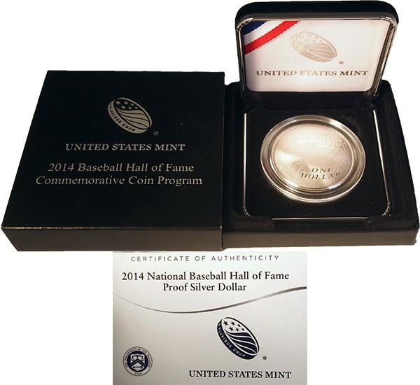 2014-P National Baseball Hall of Fame Proof Commemorative Silver Dollar
