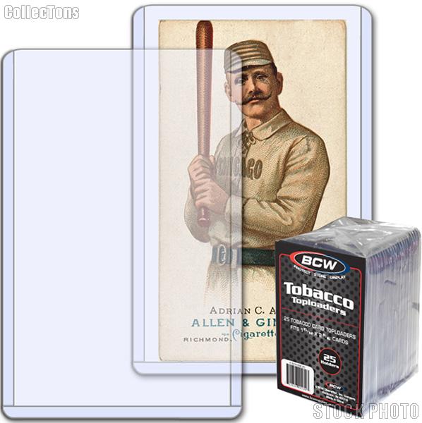 Tobacco Card Holders by BCW 25 Pack Premium Topload Trading Card Holder