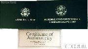 1996 National Community Service Commemorative Proof Silver Dollar OGP Replacement Box and COA