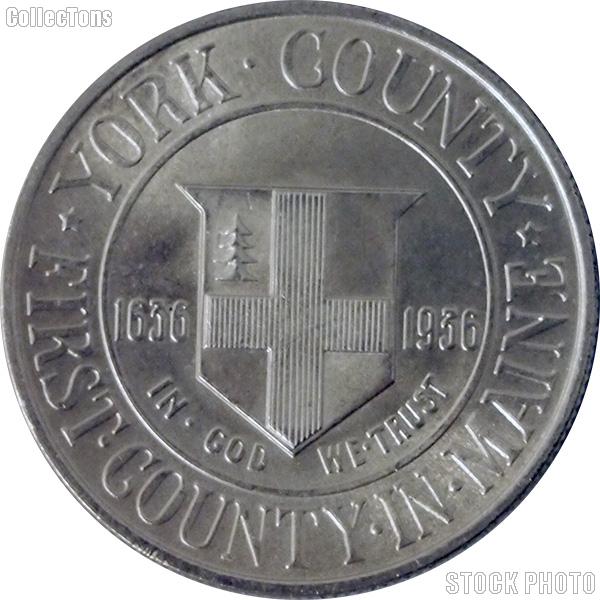 York County, Maine Tercentenary Silver Commemorative Half Dollar (1936) in XF+ Condition