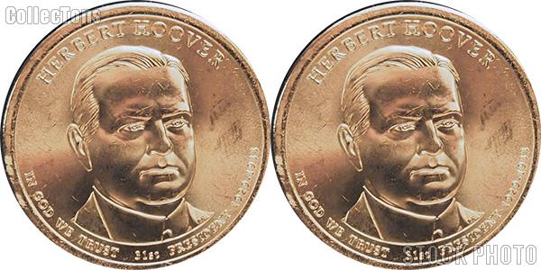 2014 P & D Herbert Hoover Presidential Dollar GEM BU 2014 Hoover Dollars