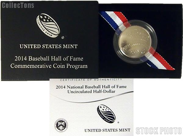 2014-D National Baseball Hall of Fame Uncirculated (BU) Commemorative Clad Half Dollar