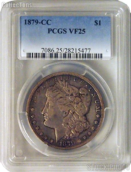 1879-CC Morgan Silver Dollar in PCGS VF 25