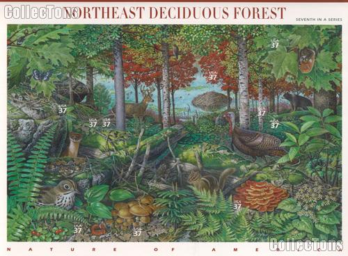 2005 Northeast Deciduous Forest 37 Cent US Postage Stamp Unused Sheet of 10 Scott #3899