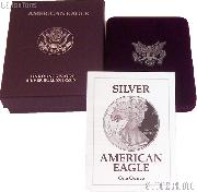 1992-S American Silver Eagle 1 oz Silver Proof Coin OGP Replacement Box and COA