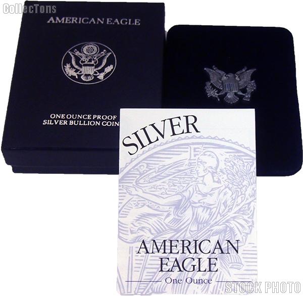 1994-P American Silver Eagle 1 oz Silver Proof Coin OGP Replacement Box and COA