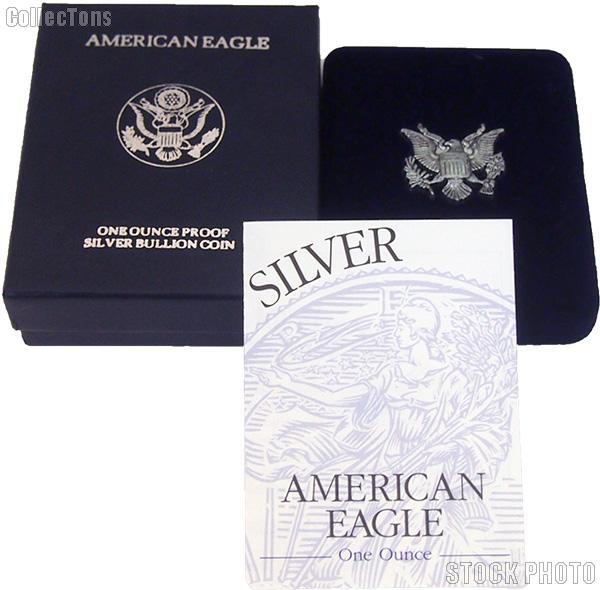 1995-P American Silver Eagle 1 oz Silver Proof Coin OGP Replacement Box and COA