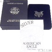 1996-P American Silver Eagle 1 oz Silver Proof Coin OGP Replacement Box and COA