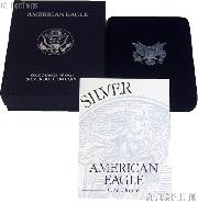 1998-P American Silver Eagle 1 oz Silver Proof Coin OGP Replacement Box and COA