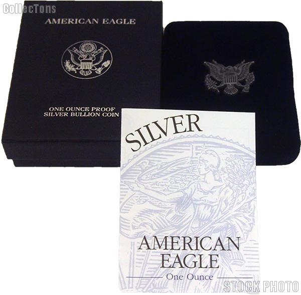 1999-P American Silver Eagle 1 oz Silver Proof Coin OGP Replacement Box and COA