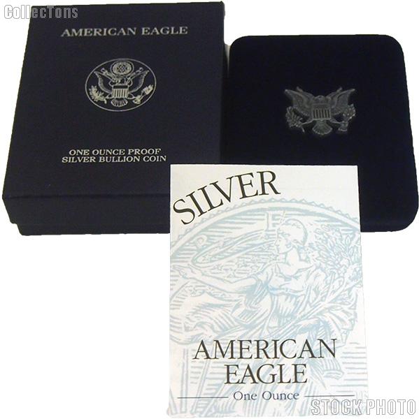2000-P American Silver Eagle 1 oz Silver Proof Coin OGP Replacement Box and COA