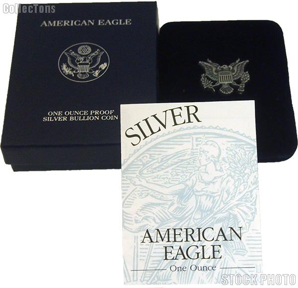 2003-W American Silver Eagle 1 oz Silver Proof Coin OGP Replacement Box and COA