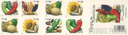 2006 Crops of the Americas 39 Cent US Postage Stamp Unused Booklet of 20 Scott #4008B-#4012B