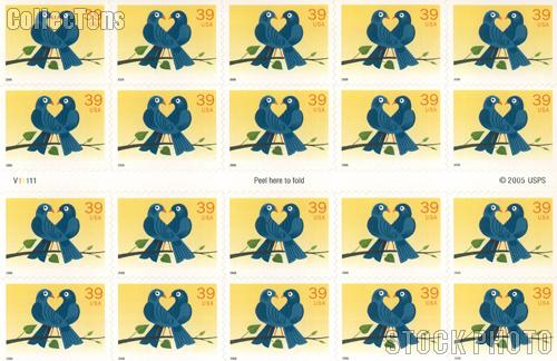 2006 Love 39 Cent US Postage Stamp Unused Booklet of 20 Scott #4029