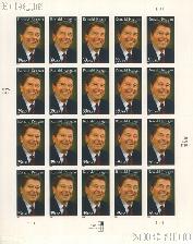 2006 Ronald Reagan 39 Cent US Postage Stamp Unused Sheet of 20 Scott #4078