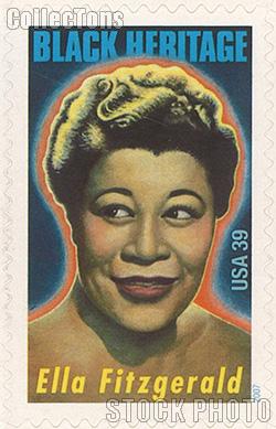 2007 Black Heritage - Ella Fitzgerald Series 39 Cent US Postage Stamp Unused Sheet of 20 Scott #4120