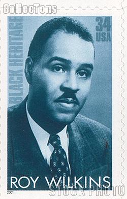 2001 Black Heritage Series - Roy Wilkins 34 Cent US Postage Stamp Unused Sheet of 20 Scott #3501