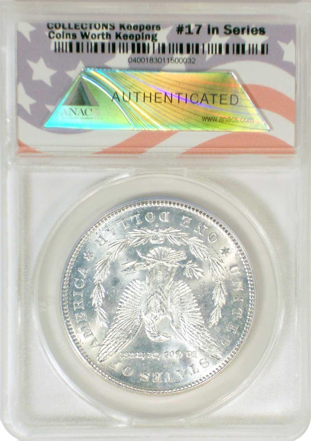 CollecTons Keepers #17: 1878-S Morgan Silver Dollar Certified in Exclusive ANACS Brilliant Uncirculated Holder