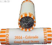 2014-P Colorado Great Sand Dunes National Park Quarters Bank Wrapped Roll 40 Coins GEM BU