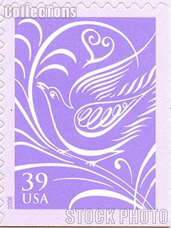 2006 Wedding Doves 39 Cent US Postage Stamp Unused Booklet of 20 Scott #3998A