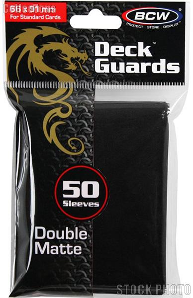 Deck Guard Sleeves for Trading Cards Black by BCW Pack of 50