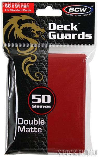 Deck Guard Sleeves for Trading Cards Red by BCW Pack of 50