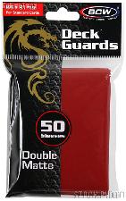 Deck Guard Sleeves for Trading Cards Red by BCW Pack of 50