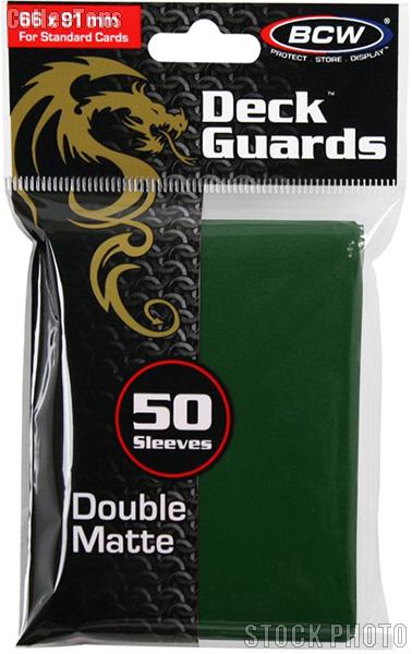 Deck Guard Sleeves for Trading Cards Green by BCW Pack of 50
