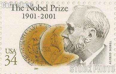 2001 Nobel Prize Centenary Series 34 Cent US Postage Stamp Unused Sheet of 20 Scott #3504