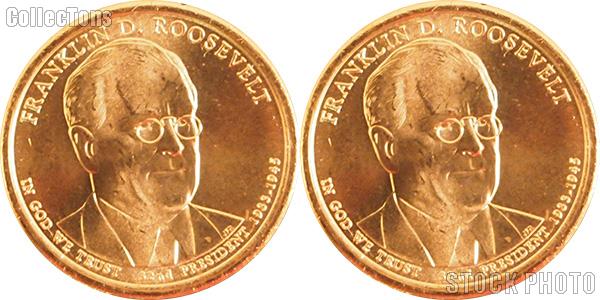 2014 P & D Franklin D. Roosevelt Presidential Dollar GEM BU 2014 Roosevelt Dollars