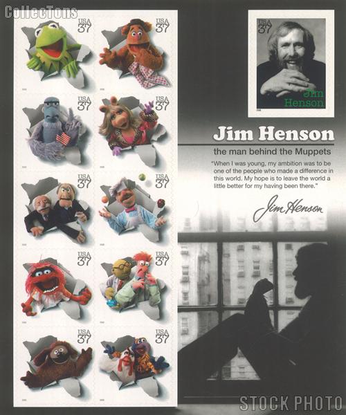 2005 Jim Henson and the Muppets 37 Cent US Postage Stamp Unused Sheet of 11 Scott #3944