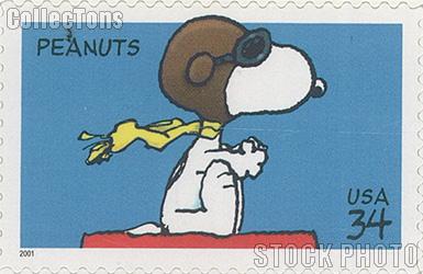 2001 Peanuts Comic Strip 34 Cent US Postage Stamp Unused Sheet of 20 Scott #3507