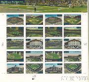 2001 Legendary Playing Fields 34 Cent US Postage Stamp Unused Sheet of 20 Scott #3510 - #3519