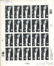 2001 Leonard Bernstein (1918-1990), Conductor 34 Cent US Postage Stamp Unused Sheet of 20 Scott #3521